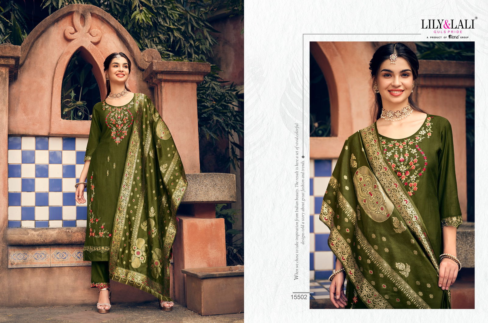 Hasmeena Vol 2 By Lily And Lali Kurti With Bottom Dupatta Orders in India
